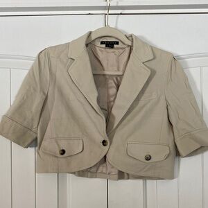 Theory Women's Tan Cropped Blazer